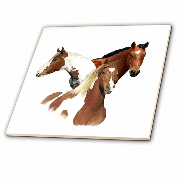 3dRose, Horses, 4 Inch Ceramic Tile