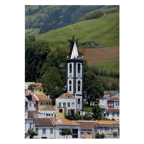 3dRose, Horta village, Faial Island.Azores Islands, Portugal, North Atlantic Ocean., 22x30 Bath Hand Pool Towel