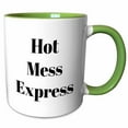 thumbnail image 1 of 3drose, Hot Mess Express, 11oz Two-tone Green Mug, 1 of 6