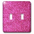 thumbnail image 1 of 3dRose, Hot Pink Faux Glitter - photo of glittery texture - girly trendy - glamorous sparkly bling effect, double toggle switch, 1 of 1