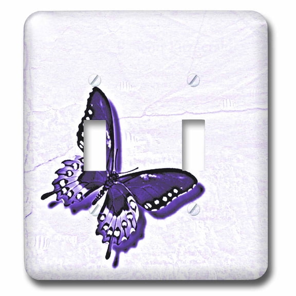 3dRose, Hues of Purple Butterfly Art Nature Designs, double toggle switch
