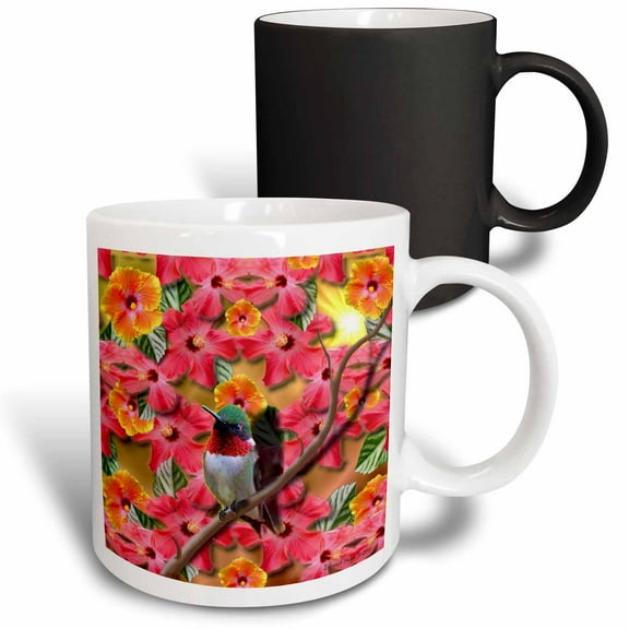 3drose, Hummingbird Haven, 11oz Magic Transforming Mug