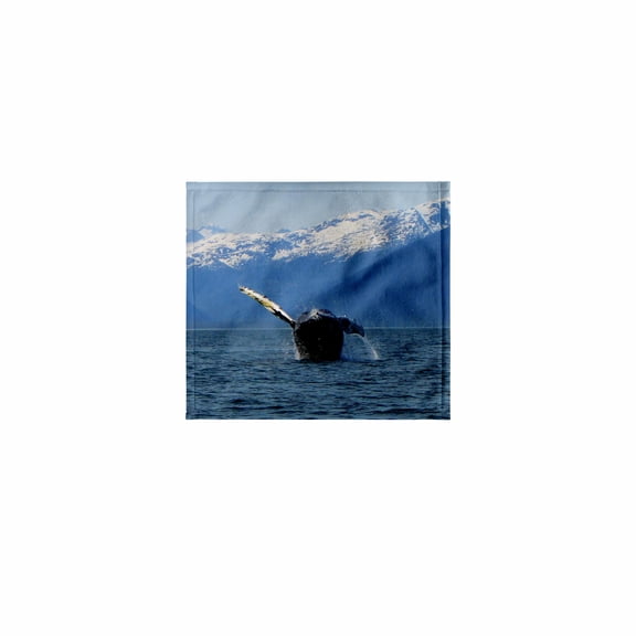 3dRose, Humpback Whale About to Smash Into The Pacific Ocean in the Lynn Canal in Southeastern Alaska, 11x12 Wash Cloth for Face and Body