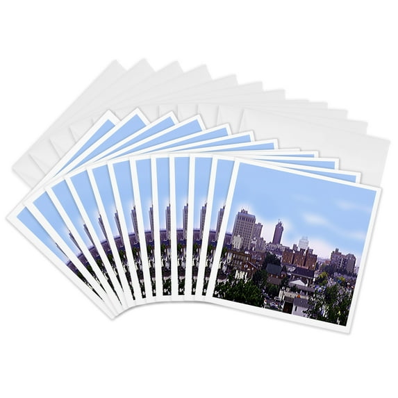 3drose, Huntington, Wv, 12 Greeting Cards with Envelopes