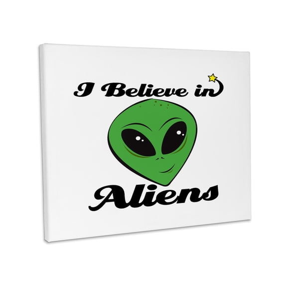 3dRose, I Believe In Aliens, Museum Grade Canvas Wrap 10x8