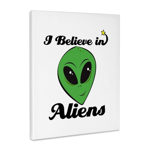 3dRose, I Believe In Aliens, Museum Grade Canvas Wrap 8x10