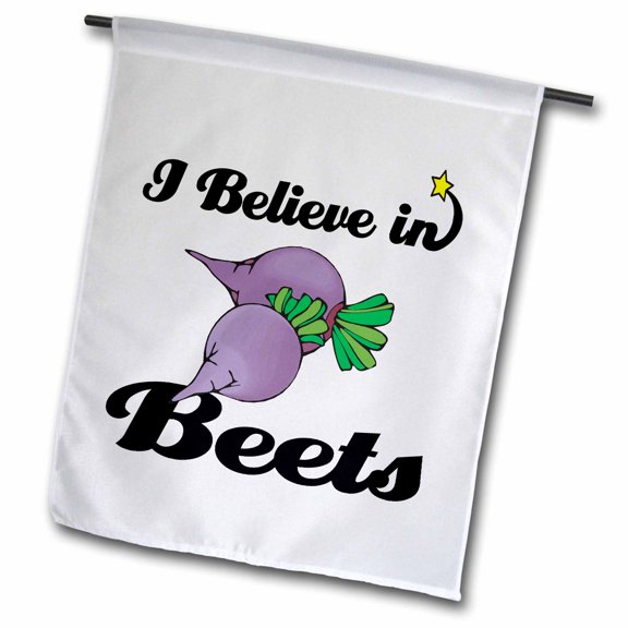 3dRose, I Believe In Beets, 12 x 18 inch Garden Flag