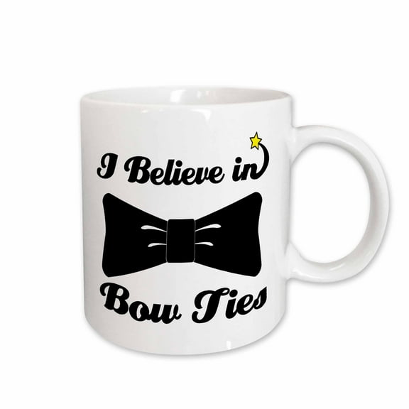 3drose, I Believe in Bow Ties, 11oz Mug