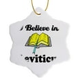 thumbnail image 1 of 3drose, I Believe in Leviticus, 3 inch Snowflake Porcelain Ornament, 1 of 7