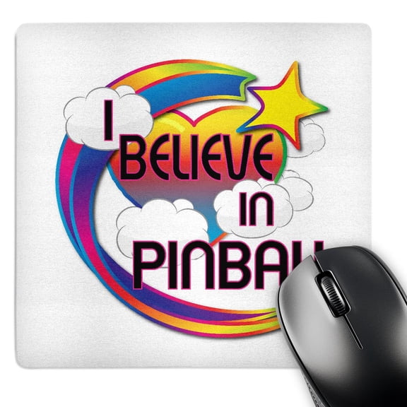 3dRose, I Believe In Pinball Cute Believer Design, MousePad