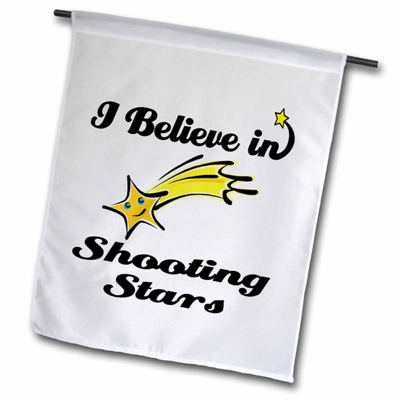 3dRose, I Believe In Shooting Stars, 12 x 18 inch Garden Flag