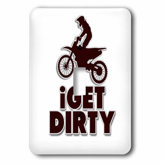 3dRose, I Get Dirty Dirt Bike Rider Humor for Motocross or Motorsport Fun, single toggle switch