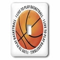 thumbnail image 1 of 3dRose, I Live To Play Basketball - text around basketball, single toggle switch, 1 of 1