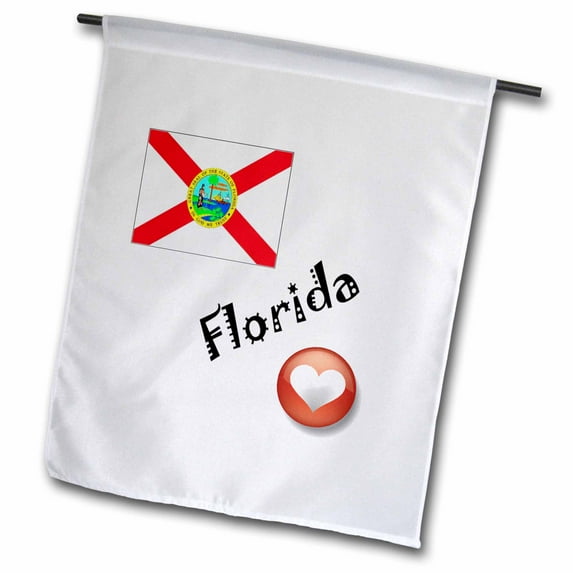3dRose, I Love Florida, 12 x 18 inch Garden Flag