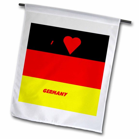 3dRose, I Love Germany, 12 x 18 inch Garden Flag
