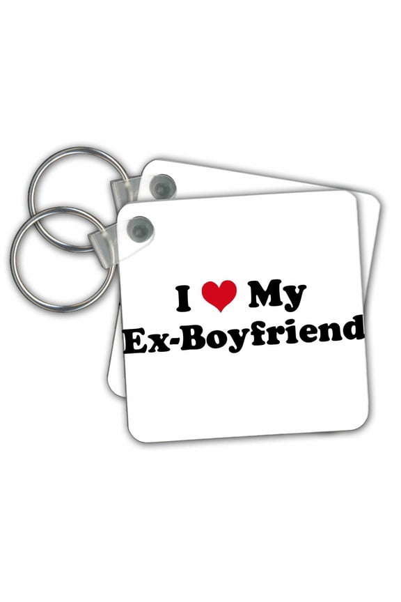 , I Love My Ex Boyfriend, set of 2 Key Chains