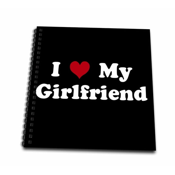 3dRose, I Love My Girlfriend, Memory Book 12 x 12 inch