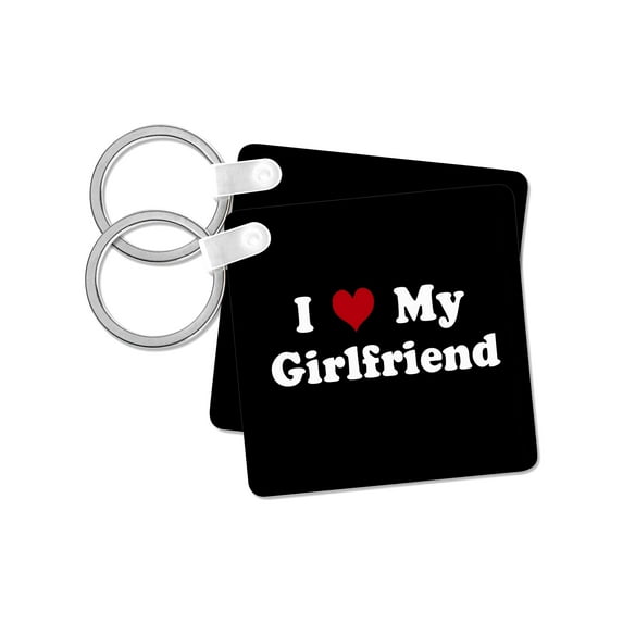 3dRose, I Love My Girlfriend, set of 2 Key Chains