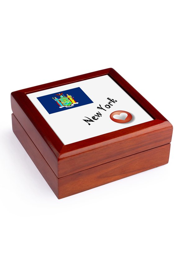 , I Love New York, Jewelry Box 5.5x5.5 inch with 4 inch tile