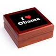 thumbnail image 1 of 3dRose, I Love Obama, Jewelry Box 5.5x5.5 inch with 4 inch tile, 1 of 8