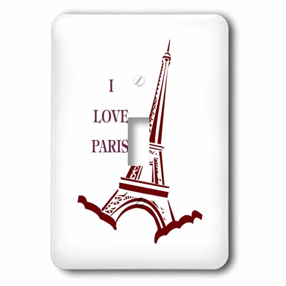 3dRose, I Love Paris, single toggle switch