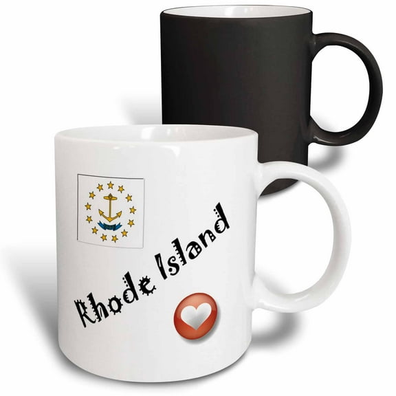 3drose, I Love Rhode Island, 11oz Magic Transforming Mug