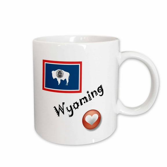 3drose, I Love Wyoming, 11oz Mug