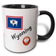 thumbnail image 1 of 3drose, I Love Wyoming, 11oz Two-tone Black Mug, 1 of 6
