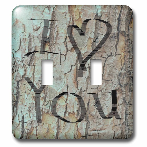 3dRose, I Love You on A Tree- Fun Art- Romantic, double toggle switch
