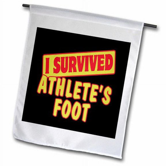 3dRose, I Survived Athletes Foot Survial Pride And Humor Design, 18 x 27 inch Garden Flag