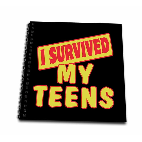 3dRose, I Survived My Teens Survial Pride And Humor Design, Mini Notepad 4 x 4 inch