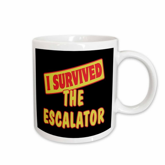 3drose, I Survived the Escalator Survial Pride and Humor Design, 15oz Mug