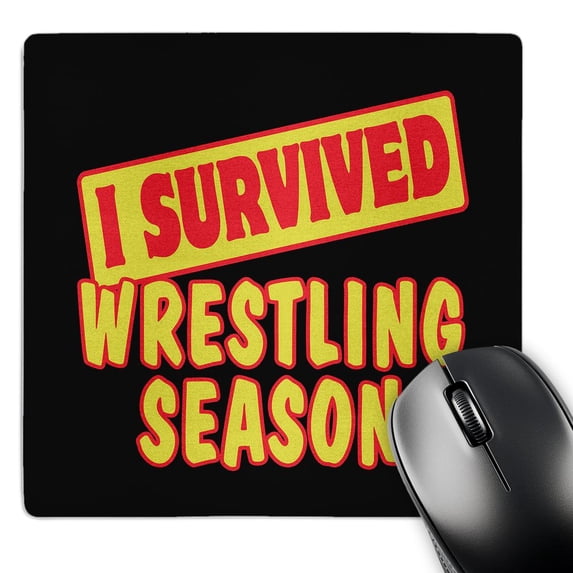 3dRose, I Survived Wrestling Season Sports Fans Survial Pride And Humor Design, MousePad