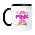 thumbnail image 1 of 3dRose, I Wear Pink For My Mom - Breast Cancer Awareness Quote, 11oz Two-Tone Black Mug, 1 of 7