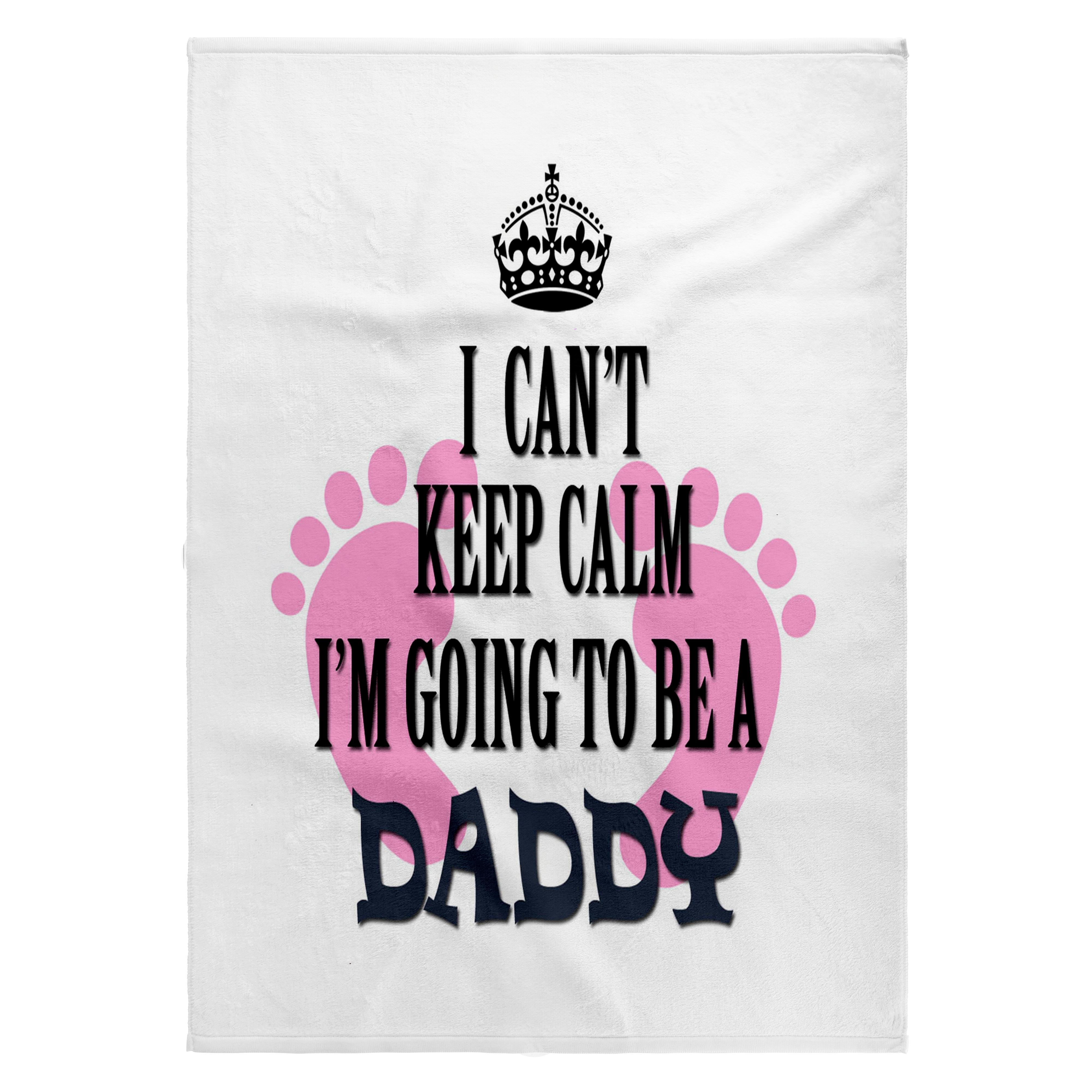 3dRose, I cant keep calm Im going to be a Daddy. Baby girl. Funny saying., 22x30 Bath Hand Pool Towel