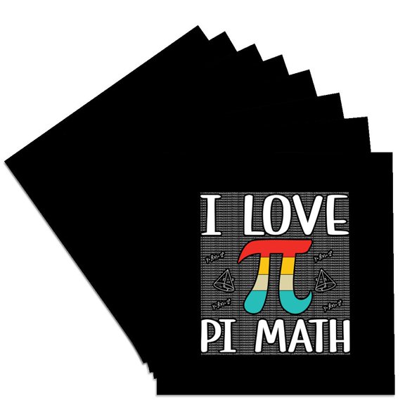 3drose, I Love Pi Math, the Mathematical Number Pi Day Celebration Design, Set of 8 Ceramic Tile Coasters