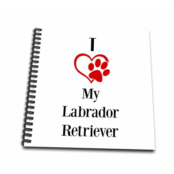 3dRose, I love my Labrador Retriever, Mini Notepad 4 x 4 inch