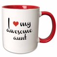 thumbnail image 1 of 3drose, I Love My Awesome Aunt, 15oz Two-tone Red Mug, 1 of 6