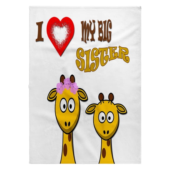 3dRose, I love my big sister. Two giraffes. Popular quotes. Saying., 22x30 Bath Hand Pool Towel