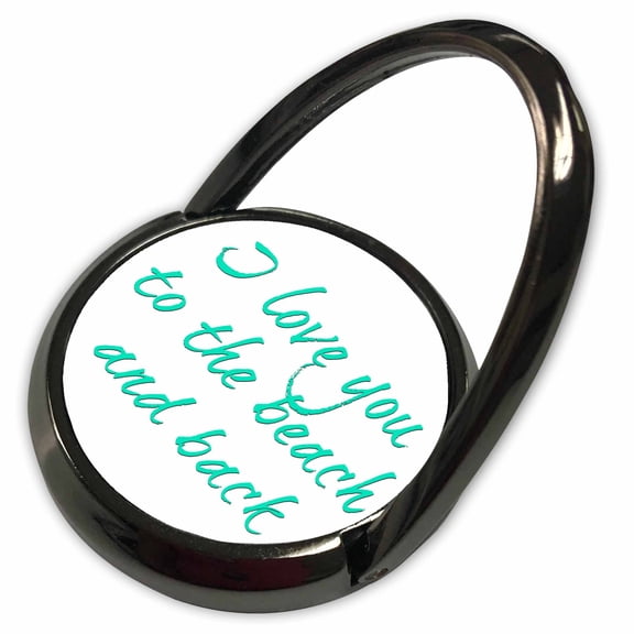 3dRose, I love you to the beach and back in green, Phone Ring