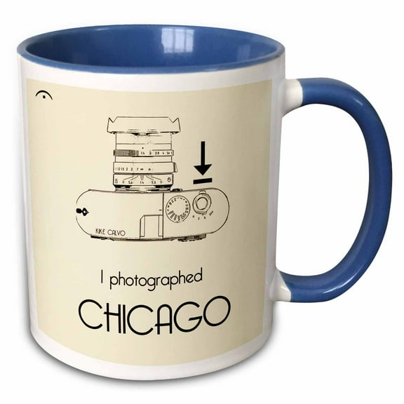 3drose, I Photograph... Chicago, 15oz Two-tone Blue Mug