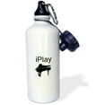 thumbnail image 1 of 3dRose, I play, picture of piano, black lettering, 21 oz Sports Water Bottle, 1 of 1