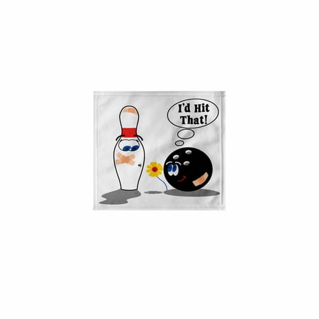 3dRose, Id Hit That Bowling Ball Thinks To Pin Bowling Humor Sports Design, 11x12 Wash Cloth for Face and Body