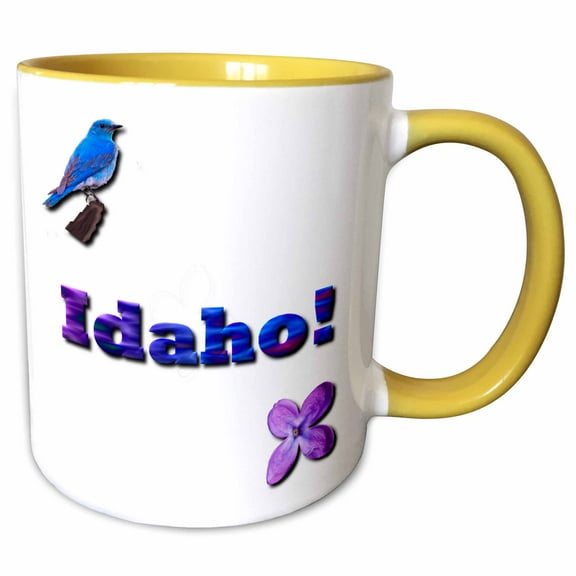 3drose, Idaho, 15oz Two-tone Yellow Mug