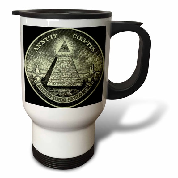 3drose, Illuminati, 14oz Stainless Steel Travel Mug