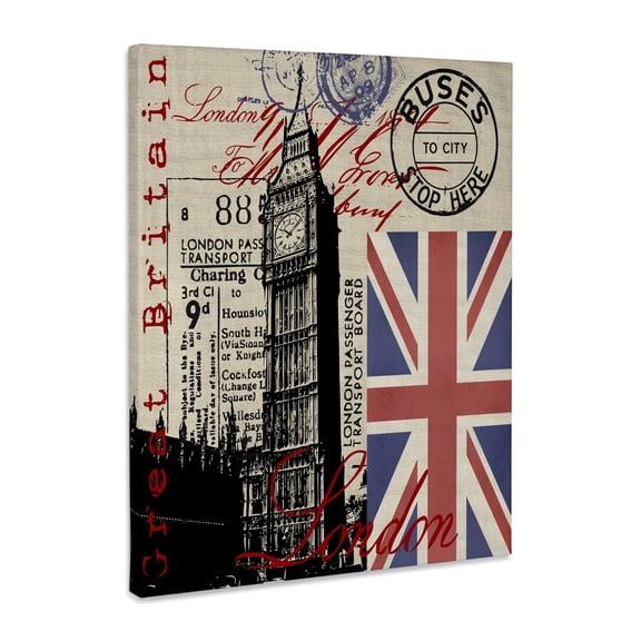 3dRose, Illustration Great Britain With Union Jack Flag, Museum Grade Canvas Wrap 11x14