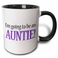 thumbnail image 1 of 3drose, Im Going to Be an Auntie Purple, 11oz Two-tone Black Mug, 1 of 6