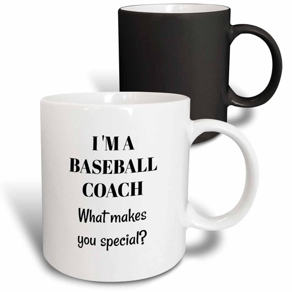 3drose, Im a Baseball Coach What Makes You Special, 11oz Magic Transforming Mug
