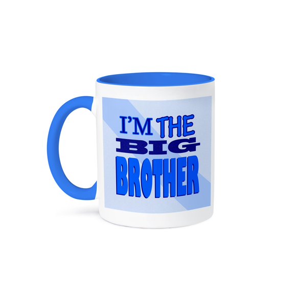 3dRose, Im the Big Brother Blue, 11oz Two-Tone Blue Mug