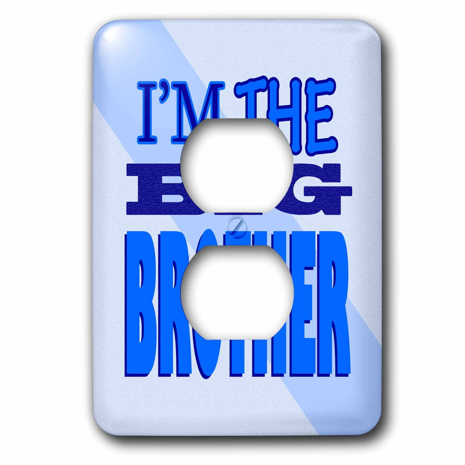 3dRose, Im the Big Brother Blue, 2 plug outlet cover